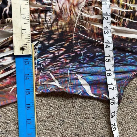 STYLE & CO WOMENS M MIDI DRESS RHINESTONES MULTI COLOR FAIRY STRETCH COMFORTABLE - Picture 2 of 8